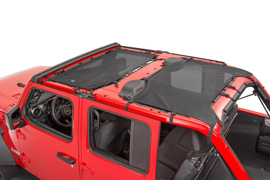 14201601 – MASTERTOP Bikini Top, Mounts To Sport Bar Black See-Through Mesh Fabric